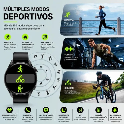 Reloj Inteligente GT5: Tecnología, Estilo y Monitoreo